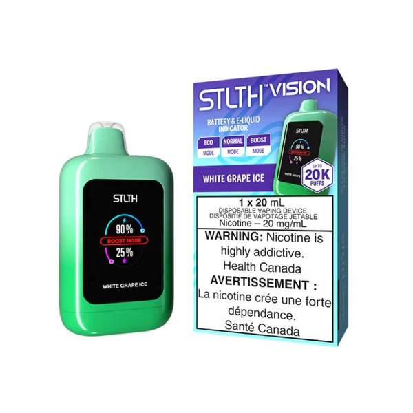 stlth vision white grape ice 20k disposable vape, 20ml stlth vision white grape ice 20k disposable vape, 20ml