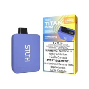 stlth titan pro disposable blueberry lemon ice, 15000 puffs