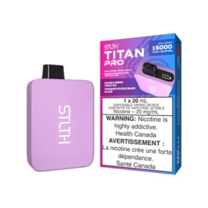 stlth titan pro disposable double berry twist ice, 15000 puffs
