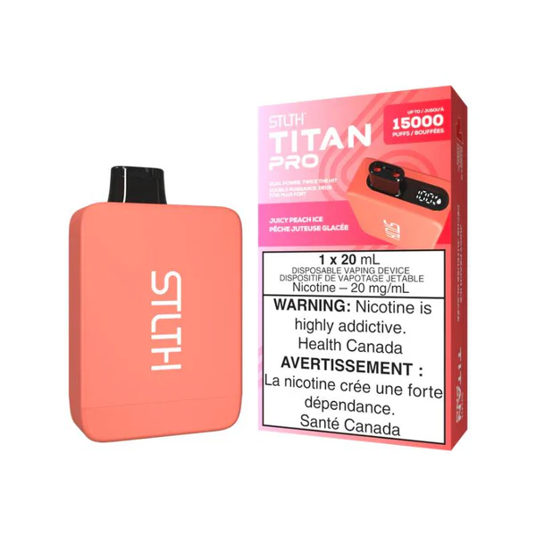stlth titan pro disposable juicy peach ice, 15000 puffs stlth titan pro disposable juicy peach ice, 15000 puffs
