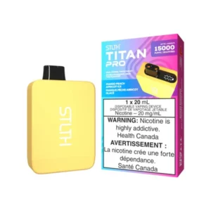 stlth titan pro disposable mango peach apricot ice, 15000 puffs