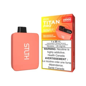 stlth titan pro disposable peach banana ice, 15000 puffs