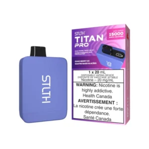 stlth titan pro disposable quad berry ice, 15000 puffs