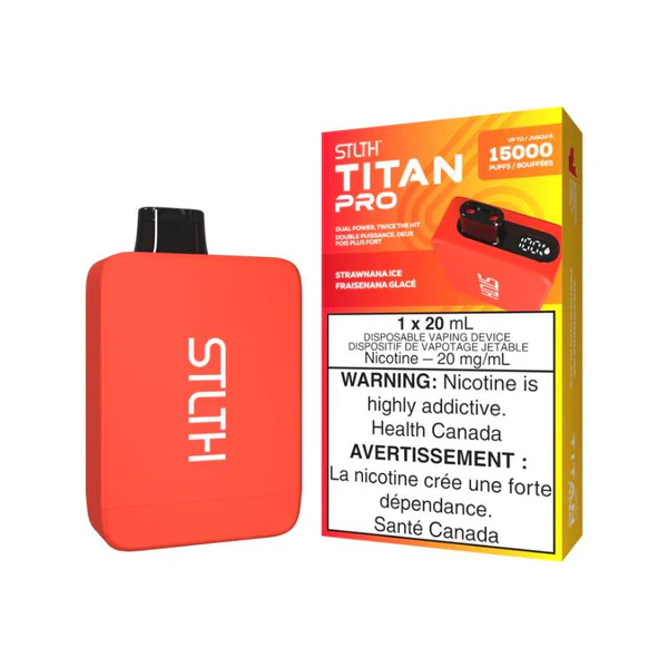 stlth titan pro disposable strawnana ice, 15000 puffs stlth titan pro disposable strawnana ice, 15000 puffs