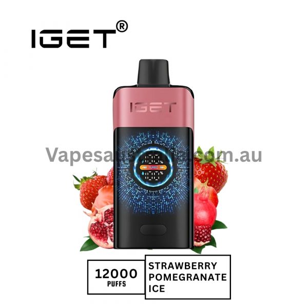 iget one 12000 puffs strawberry pomegranate ice