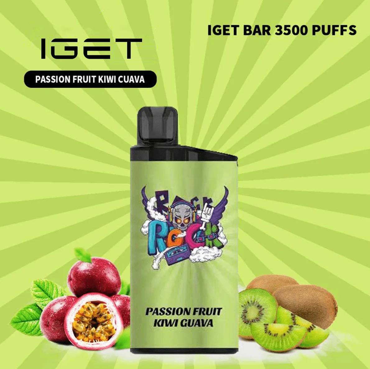 iget bar passionfruit kiwi guava – 3500 puffs