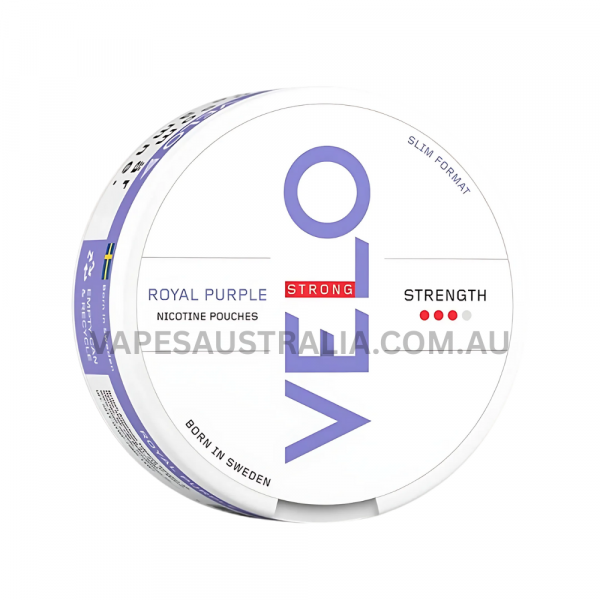 velo nicotine pouches royal purple strong