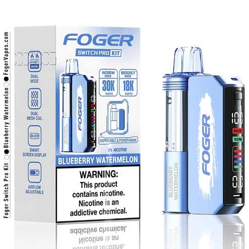 blueberry watermelon foger switch pro kit 30k puffs