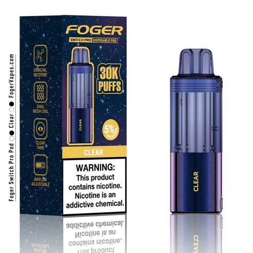 clear foger switch pro pod 30k puffs