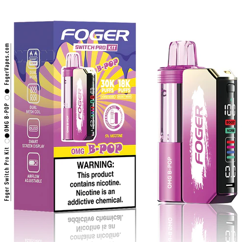 omg b pop foger switch pro kit 30k puffs