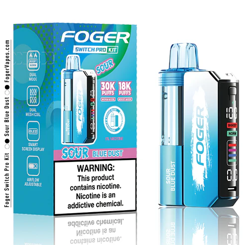 sour blue dust foger switch pro kit 30k puffs